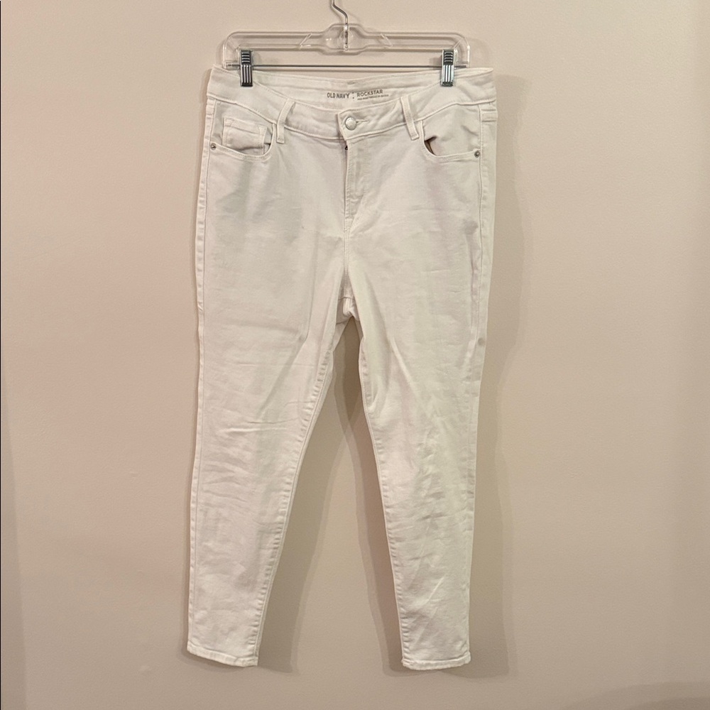 Old Navy Women's White Rockstar Jeans